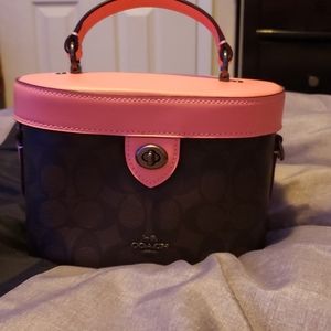 Coach Kay Crossbody Brown Pink Lemonade